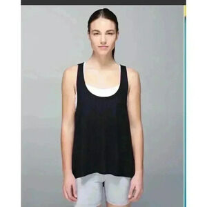 Lululemon Next to Nothing Black Tank, Size 12